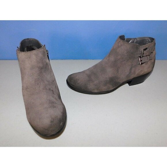 SAM EDELMAN BROWN-ISH CHARCOAL COLOR SUEDE LEATHER ANKLE BOOTS, WOMAN'S SIZE 9 M - Picture 1 of 9